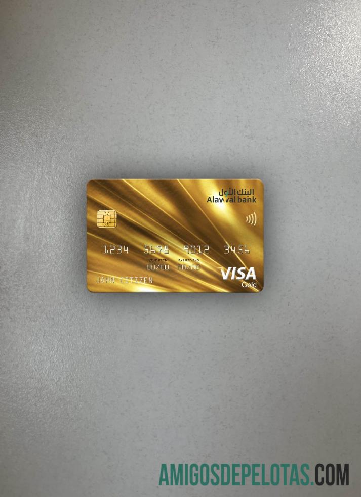Arábia Saudita Alawwal Bank Visa Gold Card Photolook Front baixar para verificação